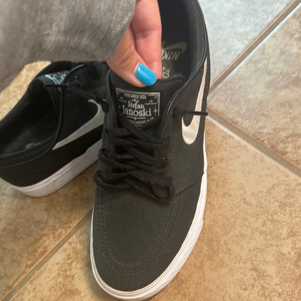 Nike Black and White Stefan Janoski Shoes